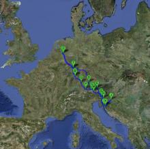 Trip overview map Trip overview map