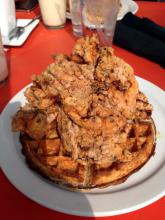 A chicken. Fried. And a waffle.